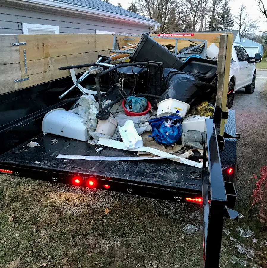 Roll-off dumpster delivered to a residential driveway in Walpole